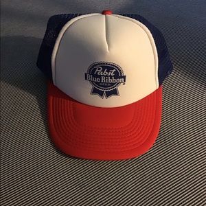 Pabst Blue Ribbon (PBR) trucker snap back cap